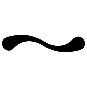 Wavy line element, wavy line swoosh swash, curved curv stripe Stock Illustration