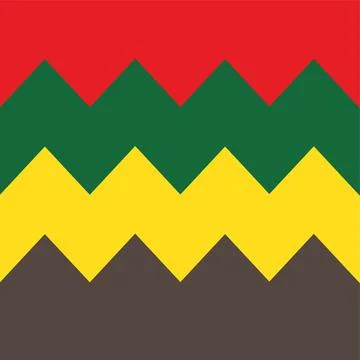Wavy line four color in juneteenth; Stock Illustration