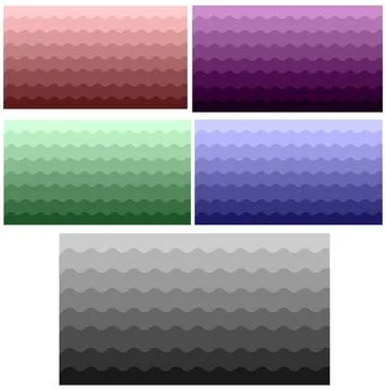 Wavy line in gradient abstract background in black, blue, purple, red green.. Stock Illustration
