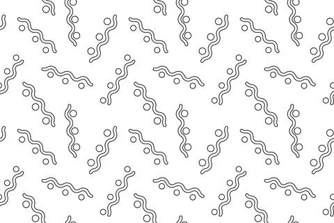 Wavy Line Pattern with Dots for Childrens Coloring Stock Illustration