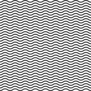 Wavy line seamless pattern. Black-white. Vector illustration. Stock Illustration