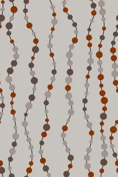 Wavy linear stripes with dots Stock Illustration