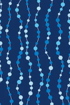 Wavy linear stripes with dots Stock Illustration