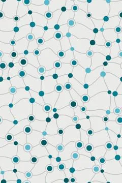 Wavy linear stripes with dots イラスト素材