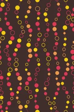 Wavy linear stripes with dots Stock Illustration