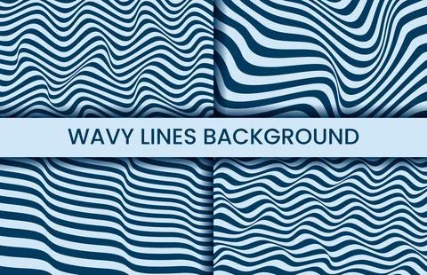 Wavy Lines Abstract Background Stock Illustration