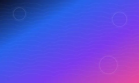 Wavy lines and circles form a colorful gradient background pattern abstract Stock Illustration