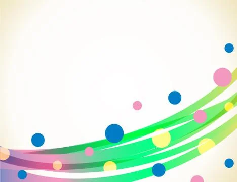 Wavy lines and dots background. Abstract design element for poster or banner Stock Illustration