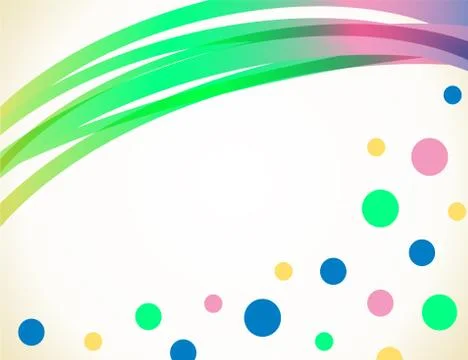 Wavy lines and dots background. Abstract design element for poster or banner. Stock Illustration