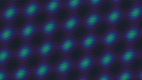 Wavy lines and glowing dots ripple across a dark background Stock Footage 329009390