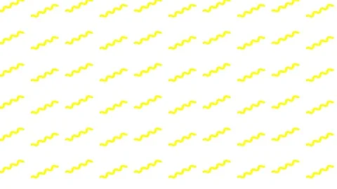 Wavy lines animated. Yellow, Squiggling lines on a White static background. Stock Footage 112960156