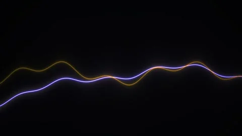Wavy lines on black background animation. Stock Footage 334197058