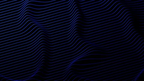 Wavy lines on a black background loop animated Stock Footage 322507832