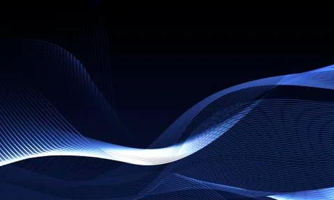 Wavy lines with blue background Stock Illustration