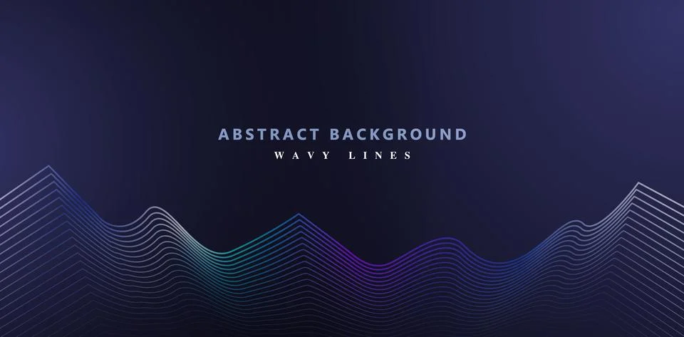 Wavy lines blue Stock Illustration