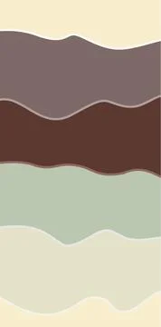 Wavy lines cover the surface in shades of brown green and cream Stock-Illustration