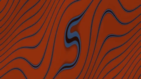 Wavy lines create a dynamic pattern in shades of red and Stock Footage 340353785