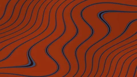 Wavy lines create a pattern in warm tones and cool Stock Footage 340356109