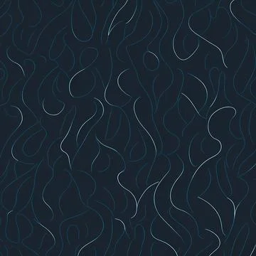 Wavy lines on dark blue background with the luxury and feminine theme Stock Illustration