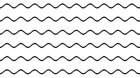 Wavy lines decorative pattern animation isolated on white background Stock Footage 342390982