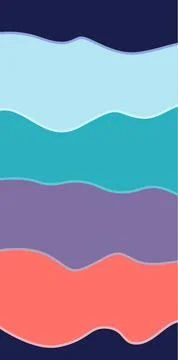 Wavy lines in different colors form an abstract pattern Stock Illustration