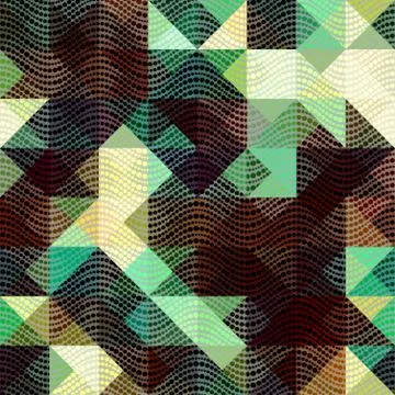 Wavy lines of dots. 库存插图