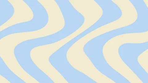 Wavy lines flow across a soft blue and cream gradient Video stock 330561775