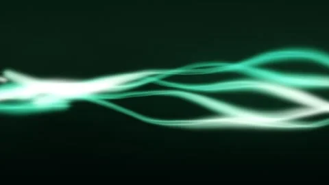Wavy lines flow horizontally across a dark abstract background Video stock 330560514