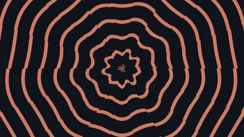 Wavy lines form a circular pattern with dark background Stock Footage 339632417