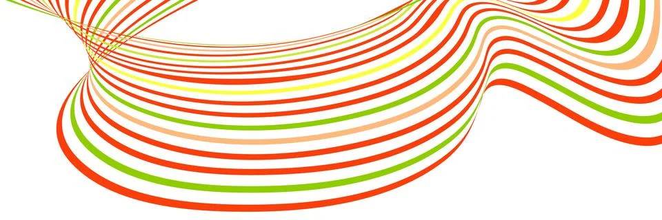 Wavy lines or ribbons. Creative unusual background with waves for creating a  Stock Illustration