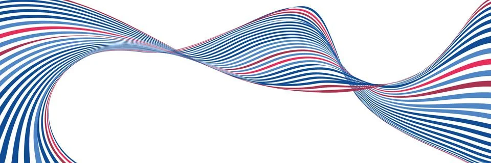 Wavy lines or ribbons. Creative unusual background with waves for creating a  Stock Illustration