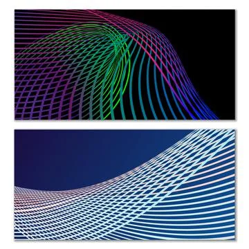 Wavy lines or ribbons. Multicolored striped gradient. Creative unusual backgr Stockillustratie