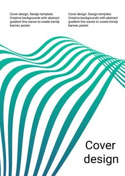 Wavy lines or ribbons. Multicolored gradient. Creative unusual background wit Stock Illustration