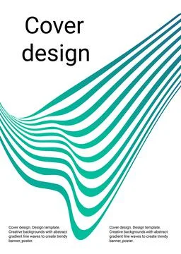 Wavy lines or ribbons. Multicolored gradient. Creative unusual background wit Stock Illustration