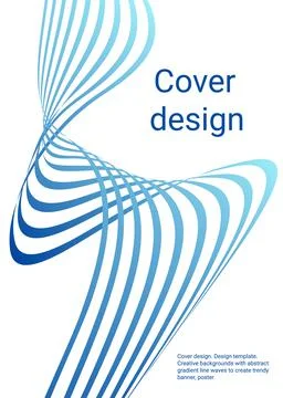 Wavy lines or ribbons. Multicolored gradient. Creative unusual background wit Stock Illustration