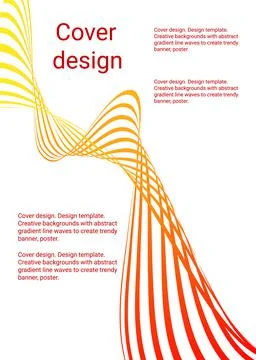 Wavy lines or ribbons. Multicolored gradient. Creative unusual background wit Stock Illustration