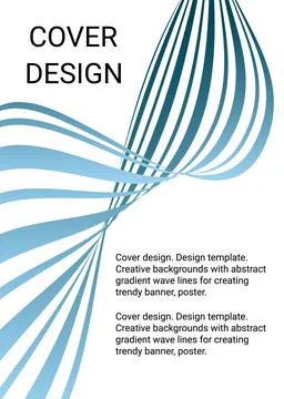 Wavy lines or ribbons. Multicolored gradient. Creative unusual background wit Stock Illustration