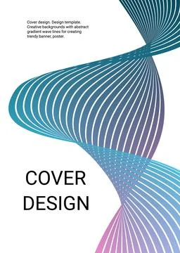 Wavy lines or ribbons. Multicolored gradient. Creative unusual background wit Stock Illustration