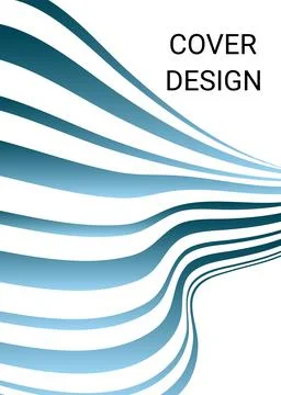 Wavy lines or ribbons. Multicolored gradient. Creative unusual background wit Stock Illustration