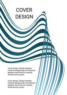 Wavy lines or ribbons. Multicolored gradient. Creative unusual background wit Stock Illustration