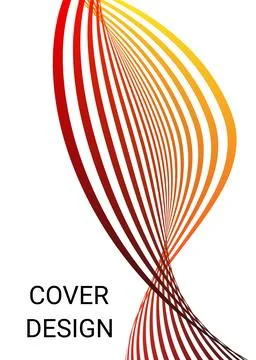 Wavy lines or ribbons. Multicolored gradient. Creative unusual background wit Illustrazione stock