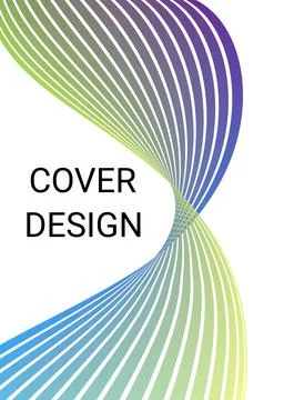 Wavy lines or ribbons. Multicolored gradient. Creative unusual background wit Stock-Illustration