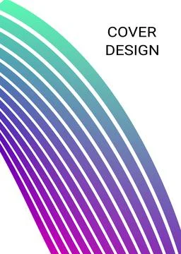 Wavy lines or ribbons. Multicolored gradient. Creative unusual background wit Illustrazione stock