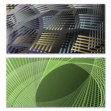 Wavy lines or ribbons. Multicolored striped gradient. Creative unusual backgr Illustration