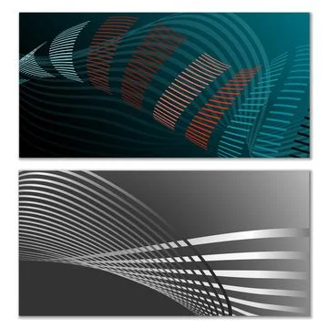 Wavy lines or ribbons. Multicolored striped gradient. Creative unusual back.. Stockillustratie