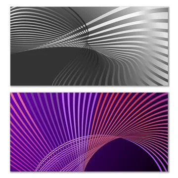 Wavy lines or ribbons. Multicolored striped gradient. Creative unusual back.. Stockillustratie