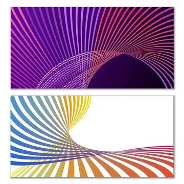 Wavy lines or ribbons. Multicolored striped gradient. Creative unusual back.. Иллюстрация