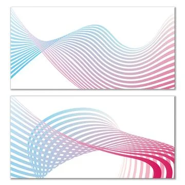 Wavy lines or ribbons on a white background. Installed. Multicolored stripe.. Stock Illustration