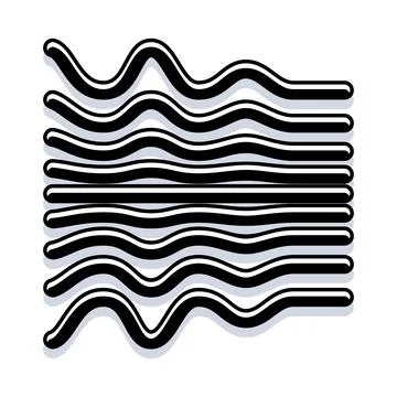 Wavy lines pattern creating abstract flow design Stockillustratie
