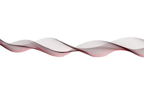 Wavy lines of red and black colors 库存插图